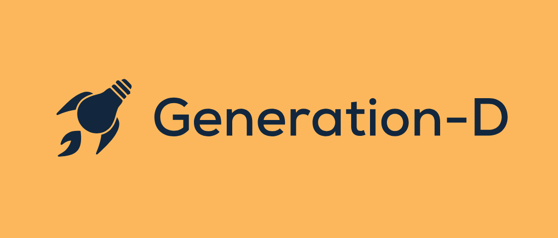 little rocket icon and Generation-D Sign Logo